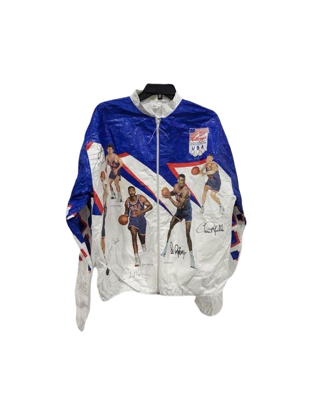 Vintage‎ Team USA Olympic Basketball Windbreaker Jacket Kelloggs 1992